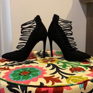 Black Strappy Heels